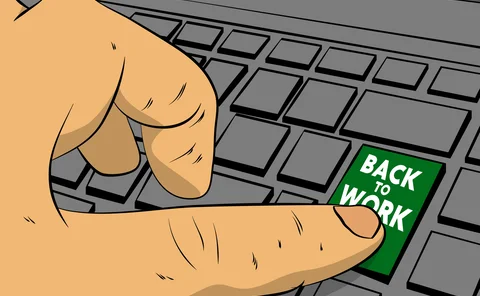 Back to work button