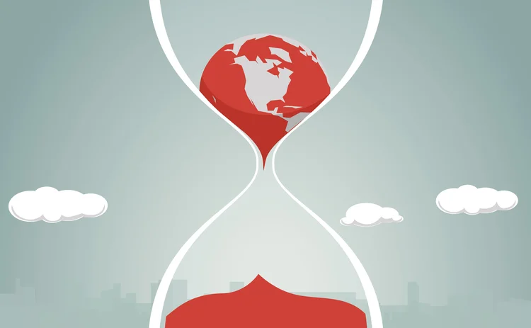 Climate change hourglass