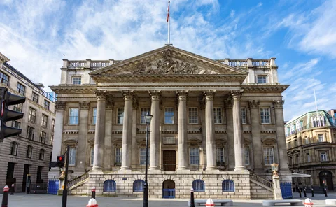 Mansion House - official residence of Lord Mayor in City of London, UK
