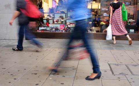 Shoppers on Oxford Street